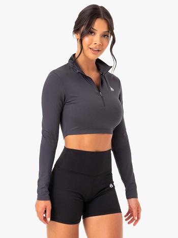 Grey Women's Ryderwear Force Long Sleeve Training Top Top | 64GA65559