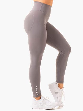 Grey Women's Ryderwear Frequency High Waisted Leggings | V8F17495