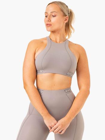 Grey Women's Ryderwear Level Up High Impact Sports Bras | GB5153661