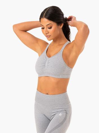 Grey Women's Ryderwear Sculpt Seamless Sports Bras | DS5360547