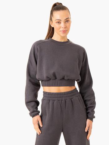 Grey Women's Ryderwear Sideline Sweater Active Lounge | 140IV34640