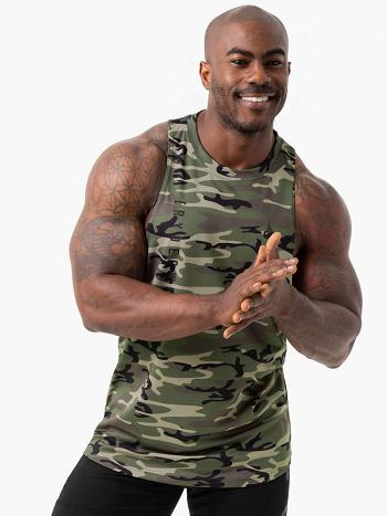 Khaki / Camo Men's Ryderwear Camo Tech Mesh Baller Tank Top | 6Y8819320