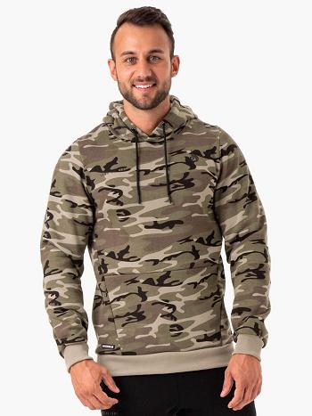 Khaki / Camo Men's Ryderwear Camo Tech Pullover Hoodie | 162G28581