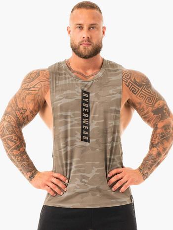 Khaki / Camo Men's Ryderwear Combat Baller Tank Top | 5G8344032