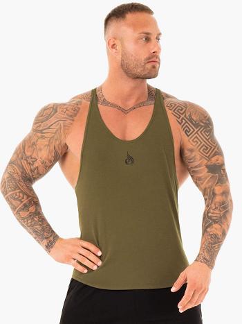 Khaki Men's Ryderwear Active T-Back Stringers | 86HF95126