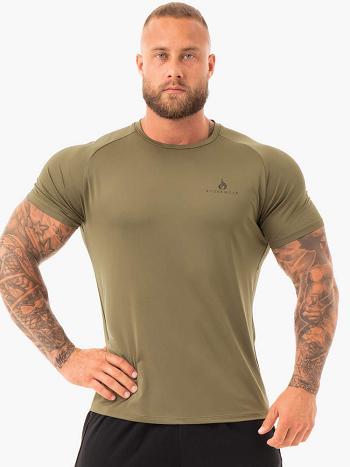 Khaki Men's Ryderwear Breeze T-Shirt Top | RFD74045