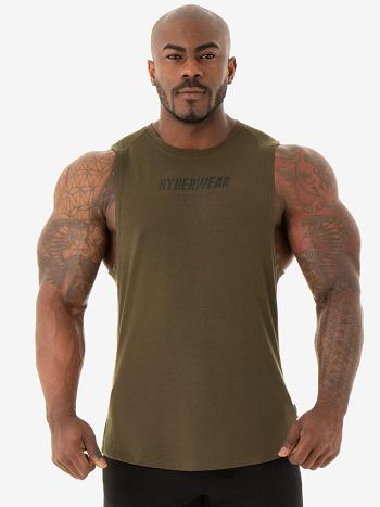 Khaki Men's Ryderwear Core Baller Tank Top | MNG78756