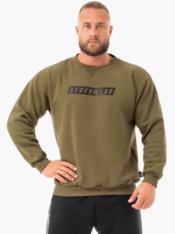 Khaki Men's Ryderwear Force Pullover Sweaters | 94JF38639