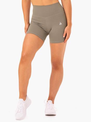 Khaki Women's Ryderwear Base High Waisted Shorts | 65Y5420977