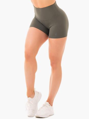 Khaki Women's Ryderwear NKD High Waisted Shorts | NF5014485