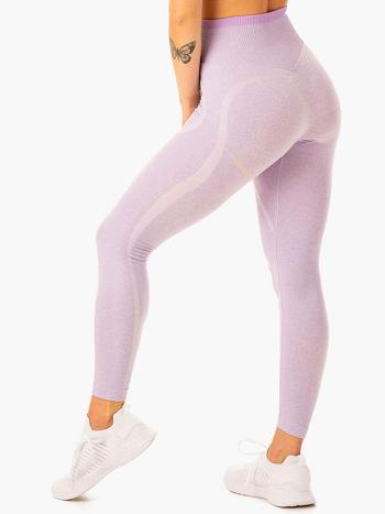 Lavender Women's Ryderwear Excel High Waisted Leggings Seamless | 46YH17625