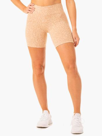 Leopard Women's Ryderwear Rotation High Waisted Scrunch Shorts | 53YF71437