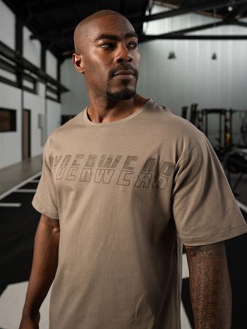 Light Brown Men's Ryderwear Overdrive Oversized T-Shirt Top | 652Y30041