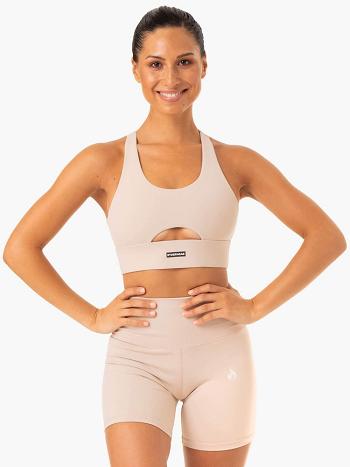 Light Brown Women's Ryderwear Base Racer Back Sports Bras | 55FE81709