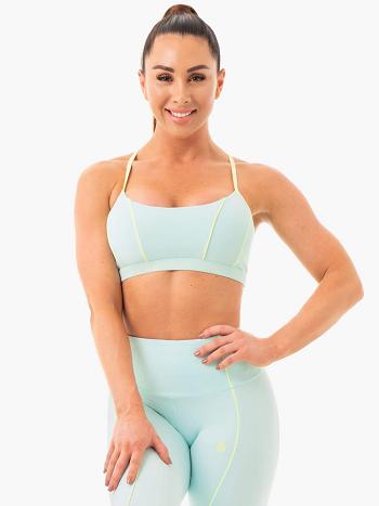 Light Bule Women's Ryderwear Glow Sports Bras | 117J41843