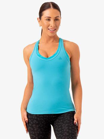 Light Turquoise Women's Ryderwear Ultra Compression Tanks | 630Y72670