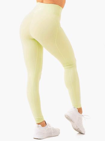 Light Yellow Women's Ryderwear Frequency High Waisted Leggings | 39FV49094