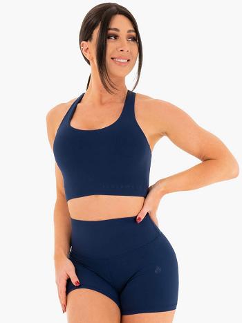 Navy Women's Ryderwear NKD Sports Bras | 62GA22704