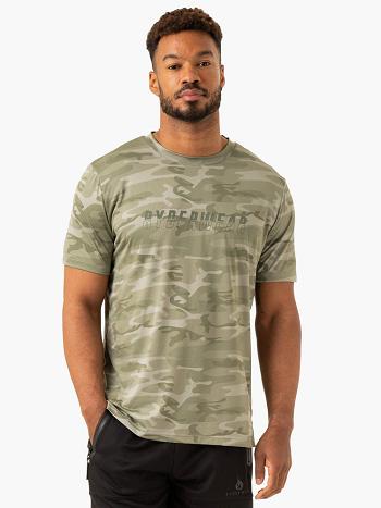 Olive / Green / Camo Men's Ryderwear Overdrive T-Shirt Top | 65Y9220567