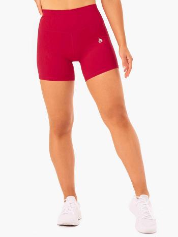 Pink / Red Women's Ryderwear Base High Waisted Shorts | 49EW69300