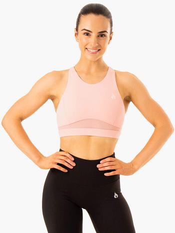 Pink Women's Ryderwear Amazon Mesh Sports Bras | 58HF55872