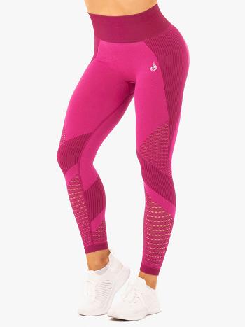 Pink Women's Ryderwear Electra Leggings Seamless | HR4399056