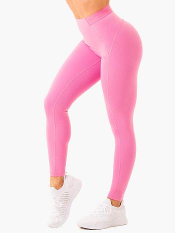 Pink Women's Ryderwear Level Up High Waisted Scrunch Leggings | DF3950960