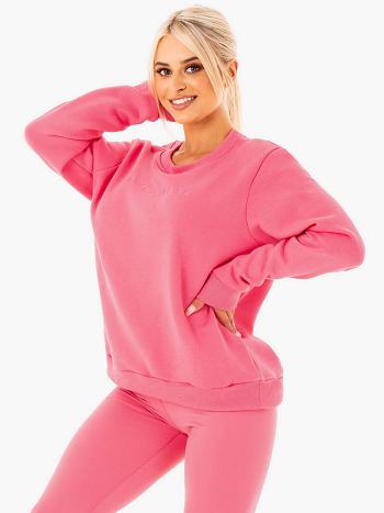 Pink Women's Ryderwear Motion Oversized Sweater Active Lounge | 139IV96282