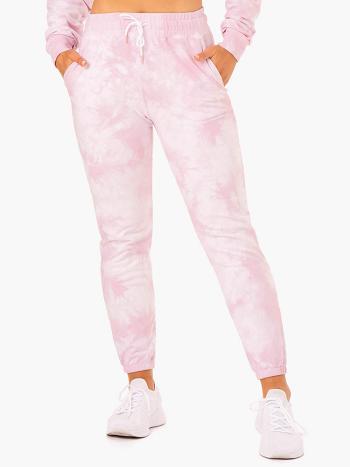 Pink Women's Ryderwear Tie Dye High Waisted Track Pants Trackset | NG7213220