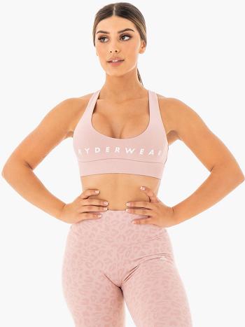 Pink Women's Ryderwear Wild Cross Over Sports Bras | 617Y64191