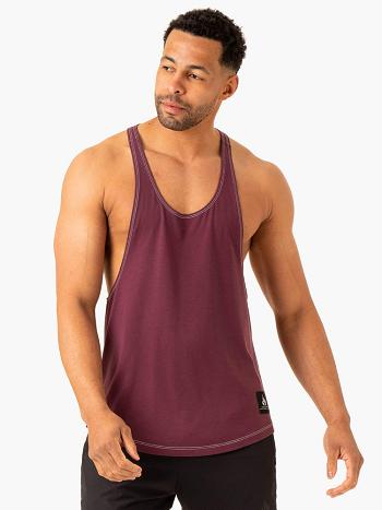 Purple Men's Ryderwear Vital Stringer T-Back Tanks | 144J29310