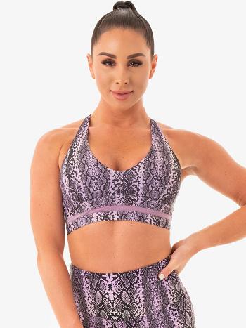 Purple / Snake Women's Ryderwear NEM X RW Sports Bras | 6D5447720