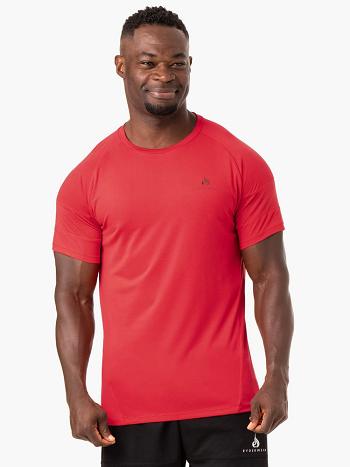 Red Men's Ryderwear Action Mesh T-Shirt Top | 5G8482588