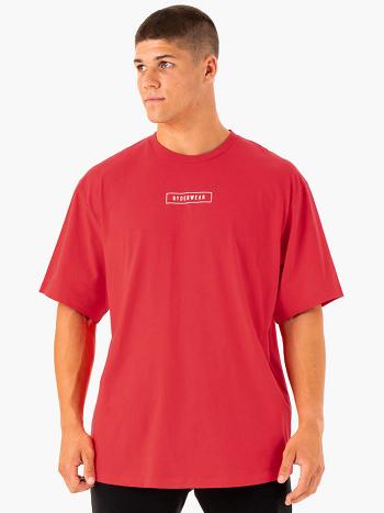 Red Men's Ryderwear Recharge T-Shirt Top | 89YH67933