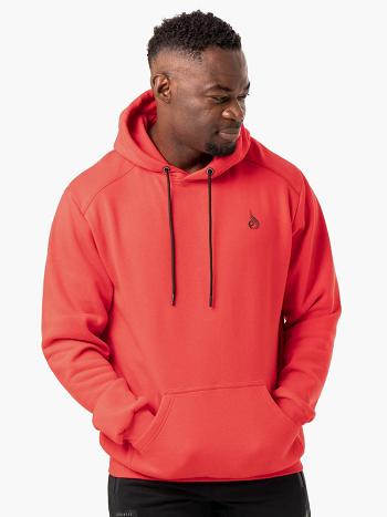 Red Men's Ryderwear Reset Pullover Hoodie Top | OKT71230