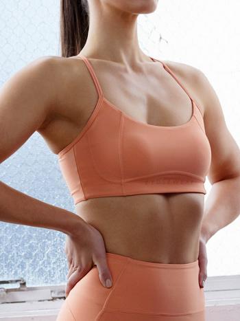 Rose / Pink Women's Ryderwear NKD Frame Sports Bras | 52RT46892