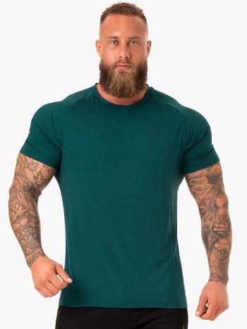 Turquoise Men's Ryderwear Action Mesh T-Shirt Top | DF8994250