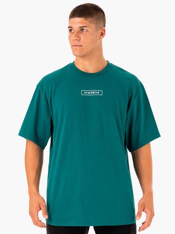 Turquoise Men's Ryderwear Recharge T-Shirt Top | DS8620974