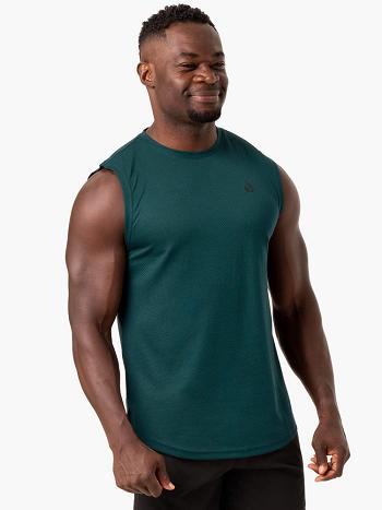 Turquoise Men's Ryderwear Reflex Mesh Baller Tanks | 80RW78731