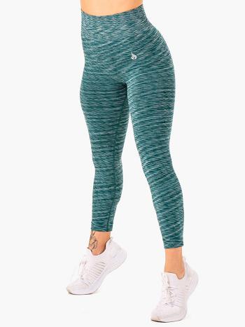 Turquoise Women's Ryderwear Evolve High Waisted Leggings Seamless | SF4330198