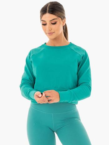 Turquoise Women's Ryderwear Motion Sweater Top | 132DF66924