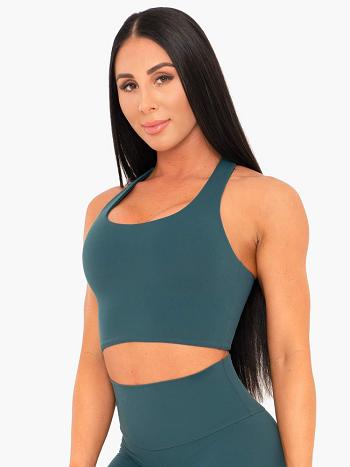 Turquoise Women's Ryderwear NKD Sports Bras | HY5922177