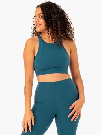 Turquoise Women's Ryderwear Reset High Impact Sports Bras | 58GA91203