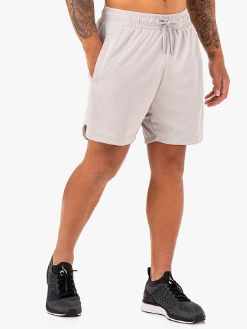 White / Grey Men's Ryderwear Mesh Training Shorts | DF9039169