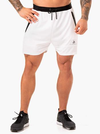 White Men's Ryderwear Action Mesh Shorts | 94JS33181