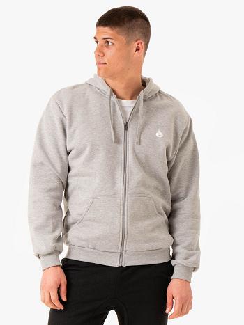 White Men's Ryderwear Essential Zip Up Hoodie | NG8932534