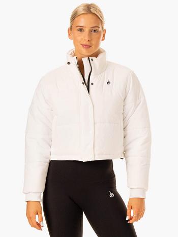 White Women's Ryderwear Apex Puffer Jackets | 144G67336