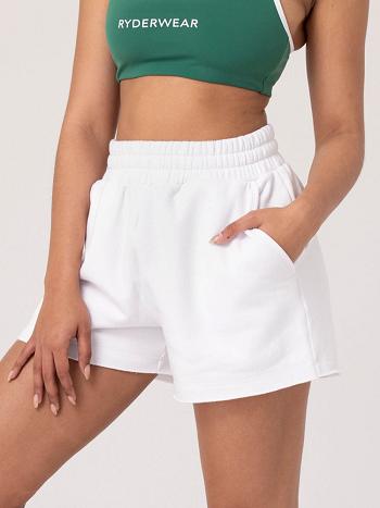 White Women's Ryderwear Elevate Track Short Shorts | 52YH24671