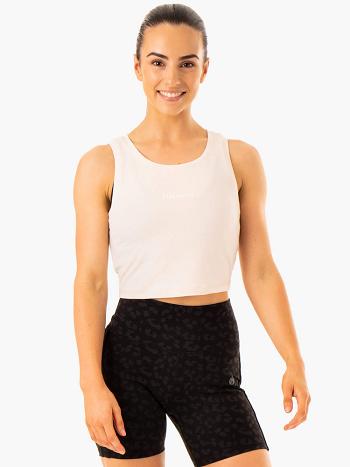 White Women's Ryderwear Evolution Cotton Tank Top | XG6438389